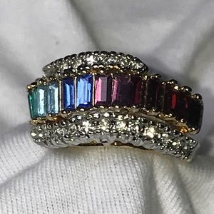 Vintage cascading color ring